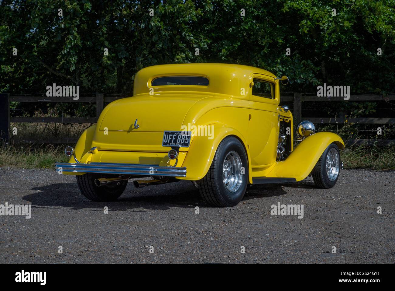 1938 Ford Model B "Deuce Coupe" tradizionale Hot Rod con una Chevy V8 da 5,7 litri, simile al film American Graffiti Hot Rod Foto Stock