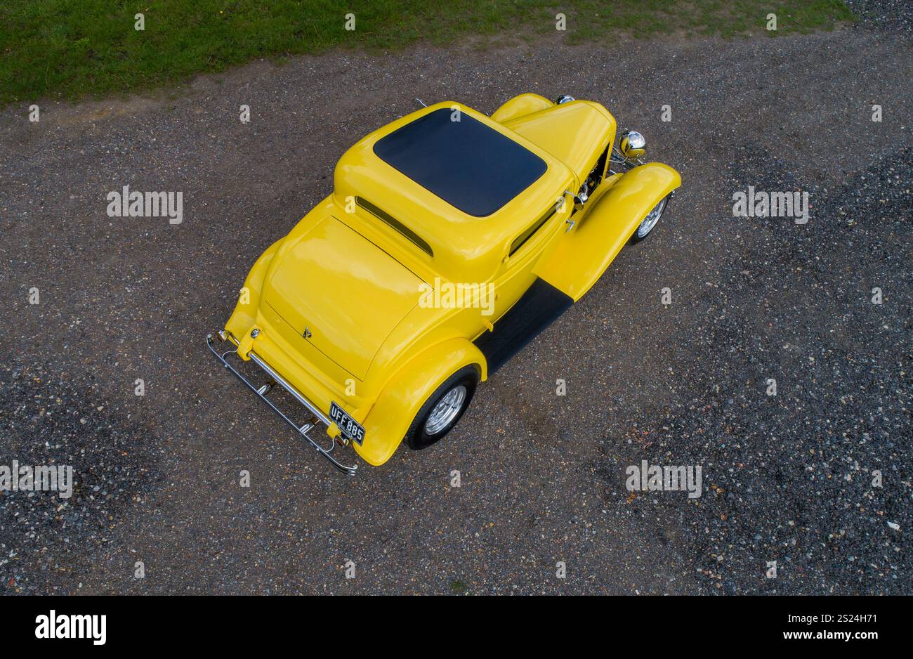 1938 Ford Model B "Deuce Coupe" tradizionale Hot Rod con una Chevy V8 da 5,7 litri, simile al film American Graffiti Hot Rod Foto Stock