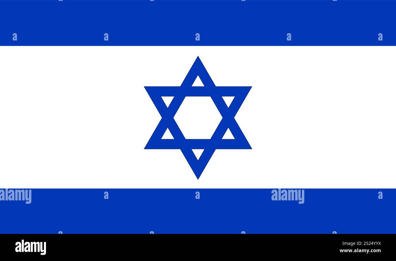Bandiera israeliana - illustrazione vettoriale Illustrazione Vettoriale