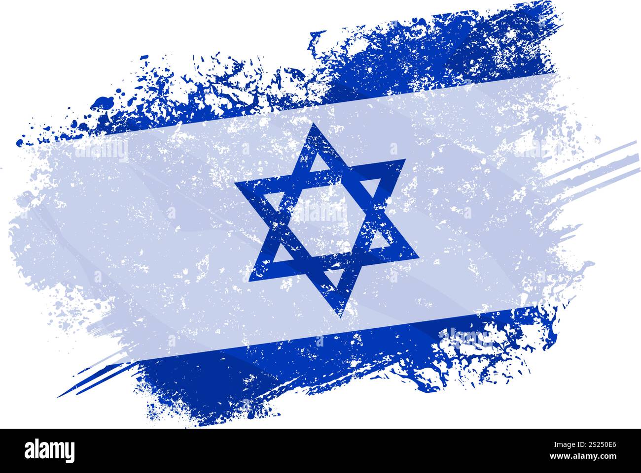 Bandiera israeliana stilizzata - illustrazione vettoriale Illustrazione Vettoriale