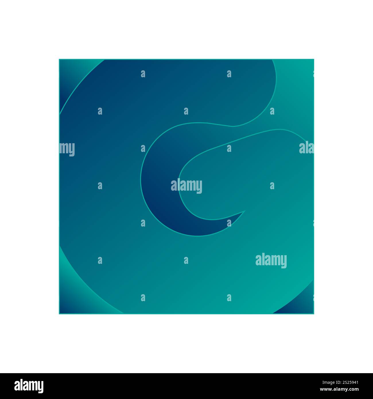 Lettera colorata su una sfumatura colorata Illustrazione Vettoriale