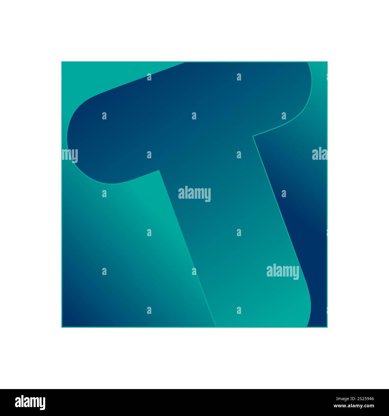 Lettera colorata su una sfumatura colorata Illustrazione Vettoriale