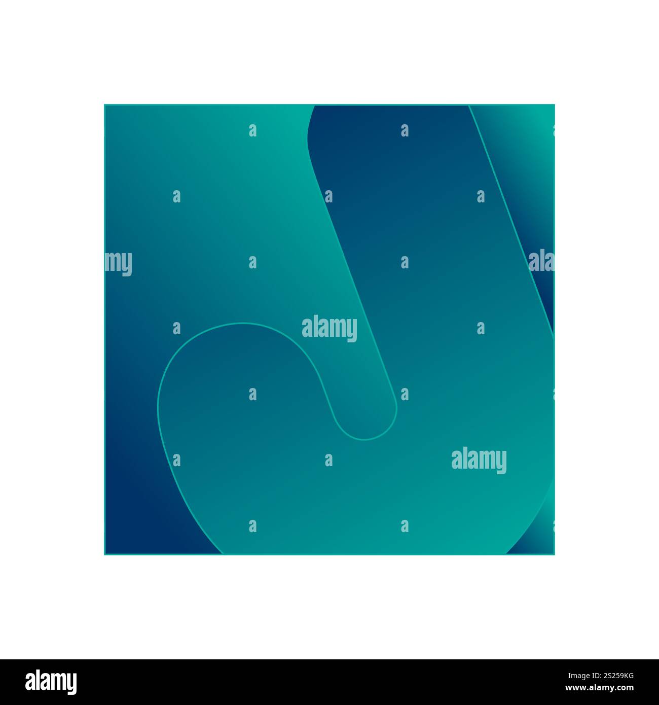 Lettera colorata su una sfumatura colorata Illustrazione Vettoriale