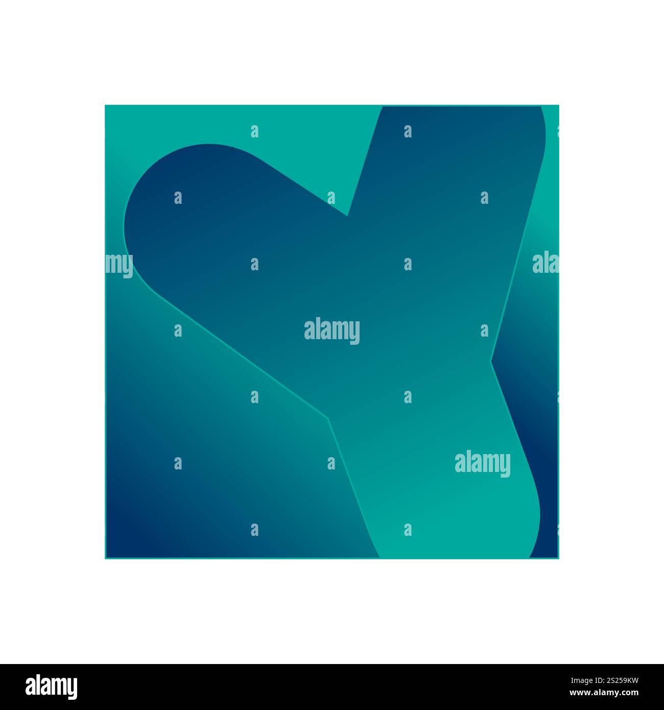 Lettera colorata su una sfumatura colorata Illustrazione Vettoriale