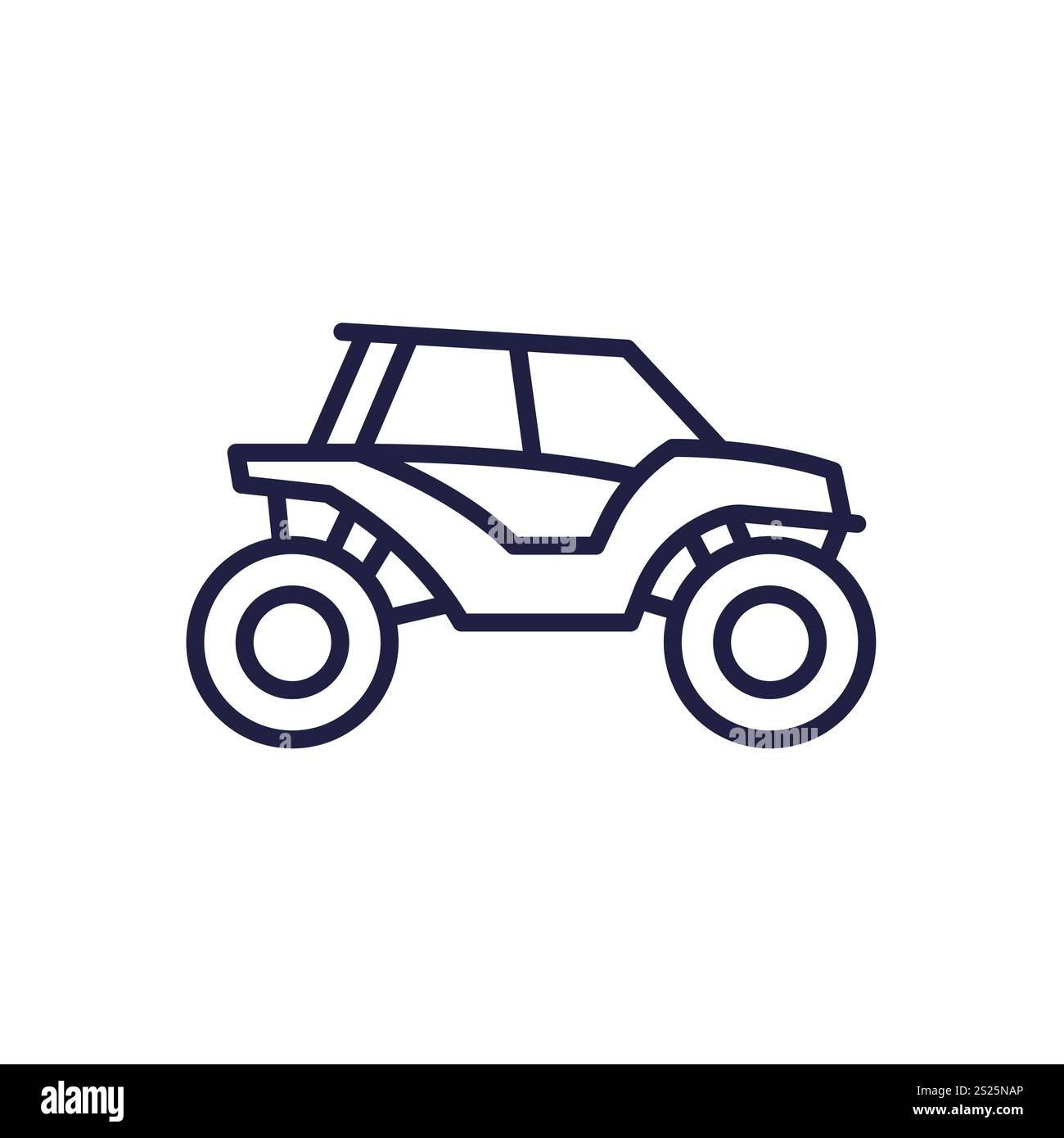 Icona linea UTV, veicolo fuoristrada o vettore atv Illustrazione Vettoriale
