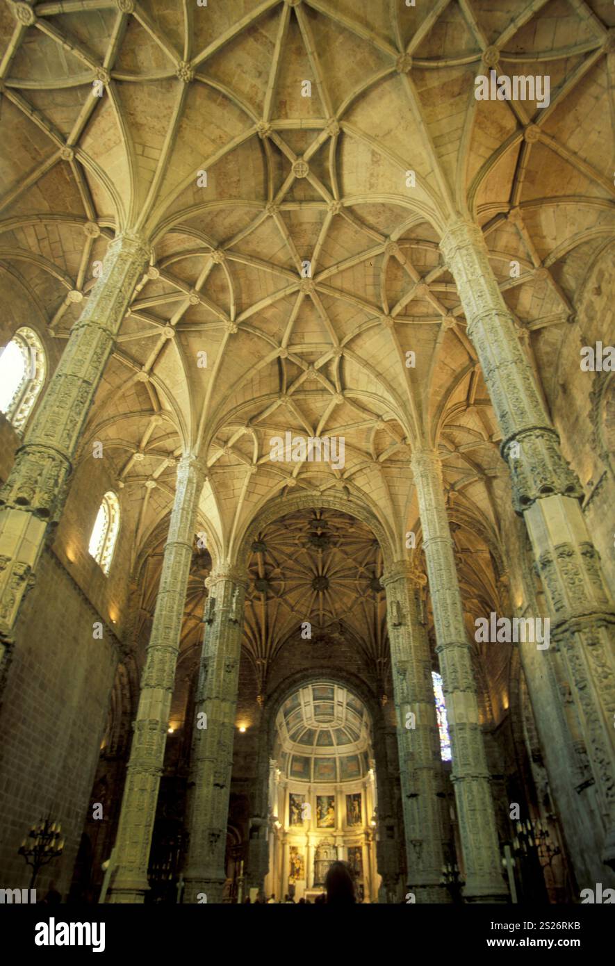 Il Mosteiro dos Jeronimos in Belem nella città di Lisbona in Portogallo in Europa. Foto Stock