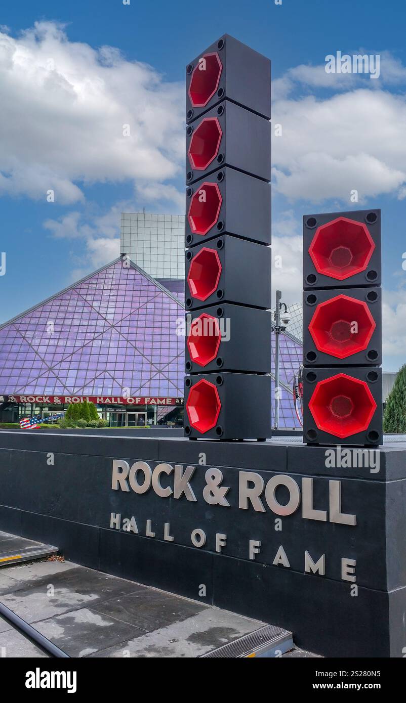 Rock and Roll Hall of Fame a Cleveland, Ohio Foto Stock
