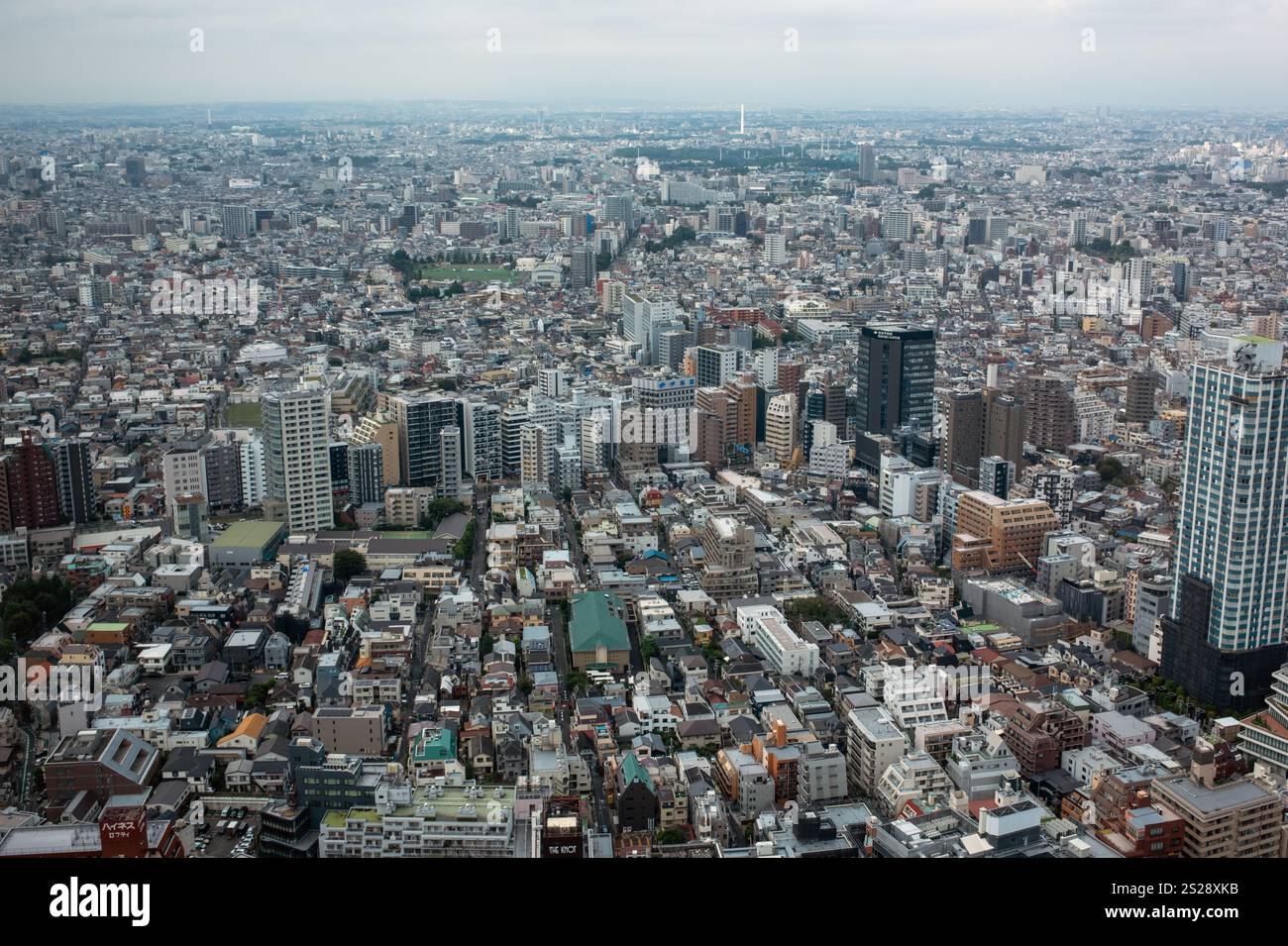 Vista dall'edificio del governo metropolitano di Tokyo a Shinjuku Tokyo Giappone Foto Stock