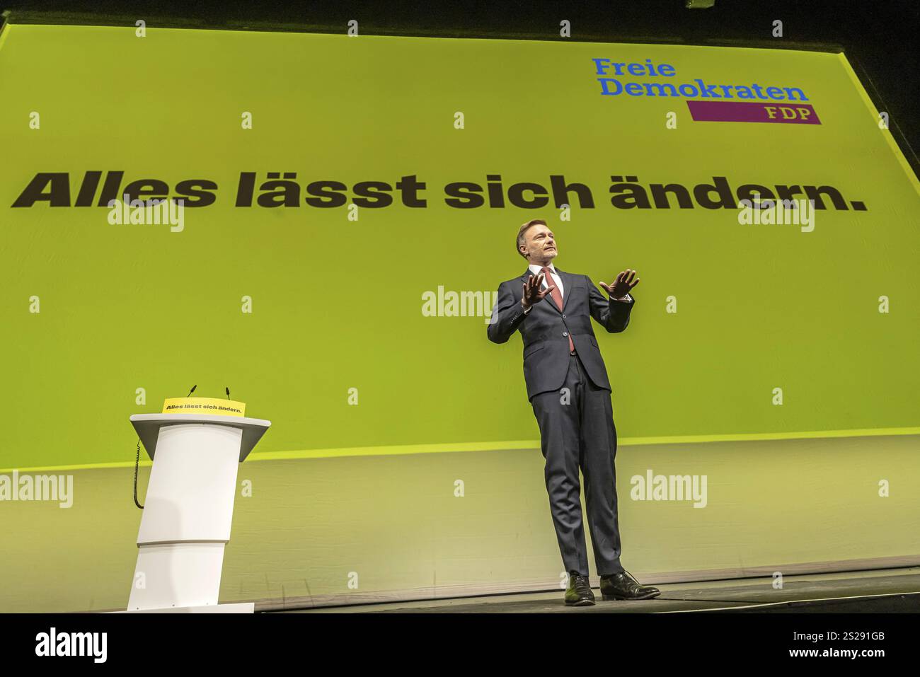 Tradizionale Epifania 2025 riunione del partito FDP. L'evento del partito è anche l'inizio della campagna elettorale per le elezioni federali del 2025. Christi Foto Stock
