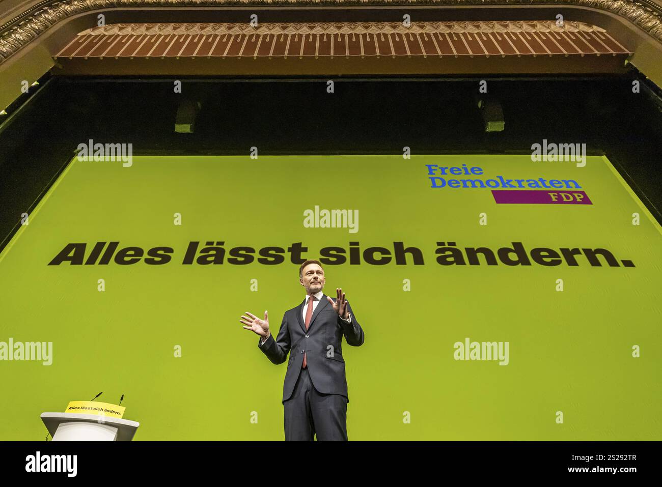 Tradizionale Epifania 2025 riunione del partito FDP. L'evento del partito è anche l'inizio della campagna elettorale per le elezioni federali del 2025. Christi Foto Stock