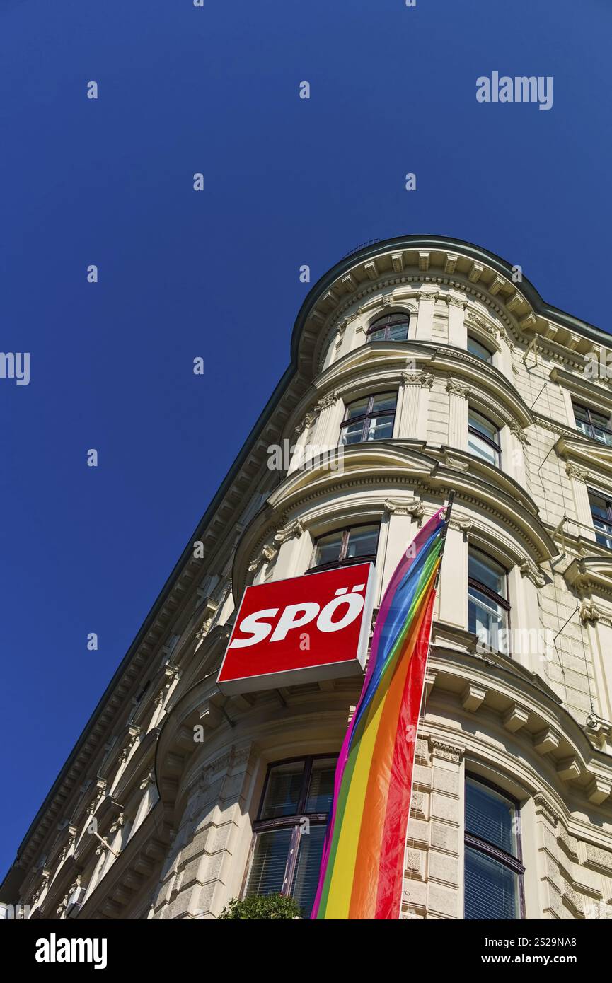 Sede del SPOe (partito socialdemocratico austriaco) a Vienna, Austria, Europa Foto Stock