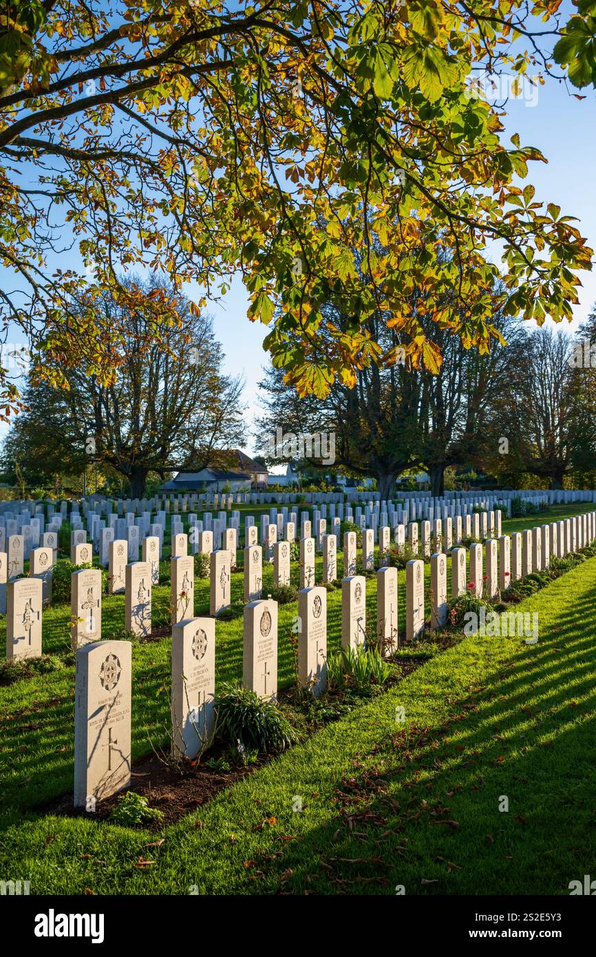 Bayeux British War Cemetery, Normandia, Francia Foto Stock