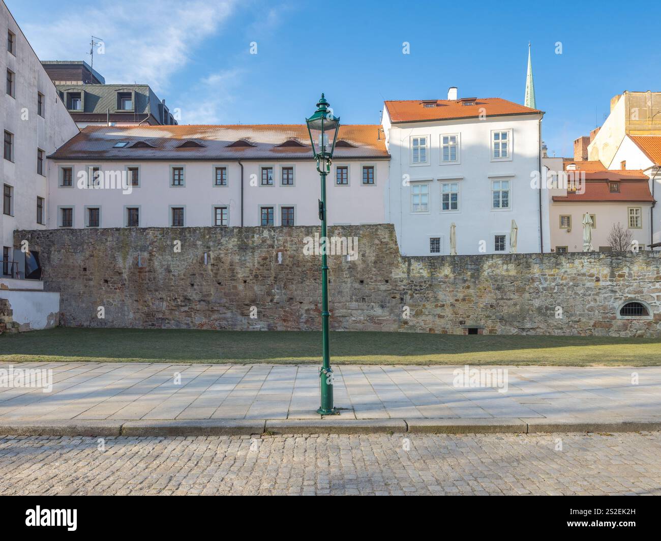Città di Pilsen, edificio storico nel parco cittadino di Krizik, zona rilassante nel centro della città, Repubblica Ceca, Europa. Foto Stock
