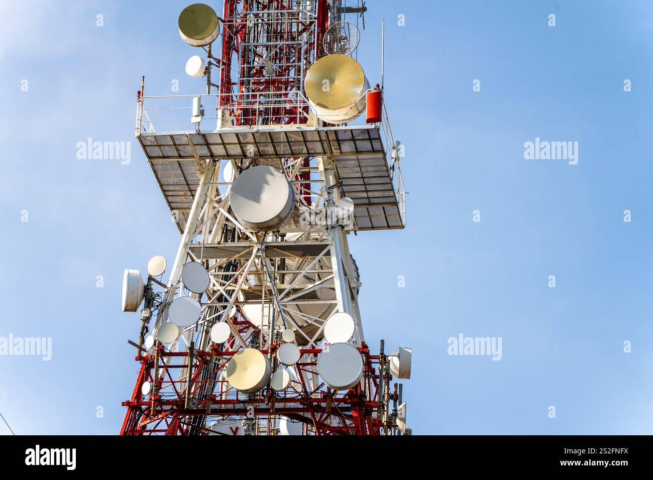 Radio Tower a Domaio, Moana - Galizia, Spagna Foto Stock