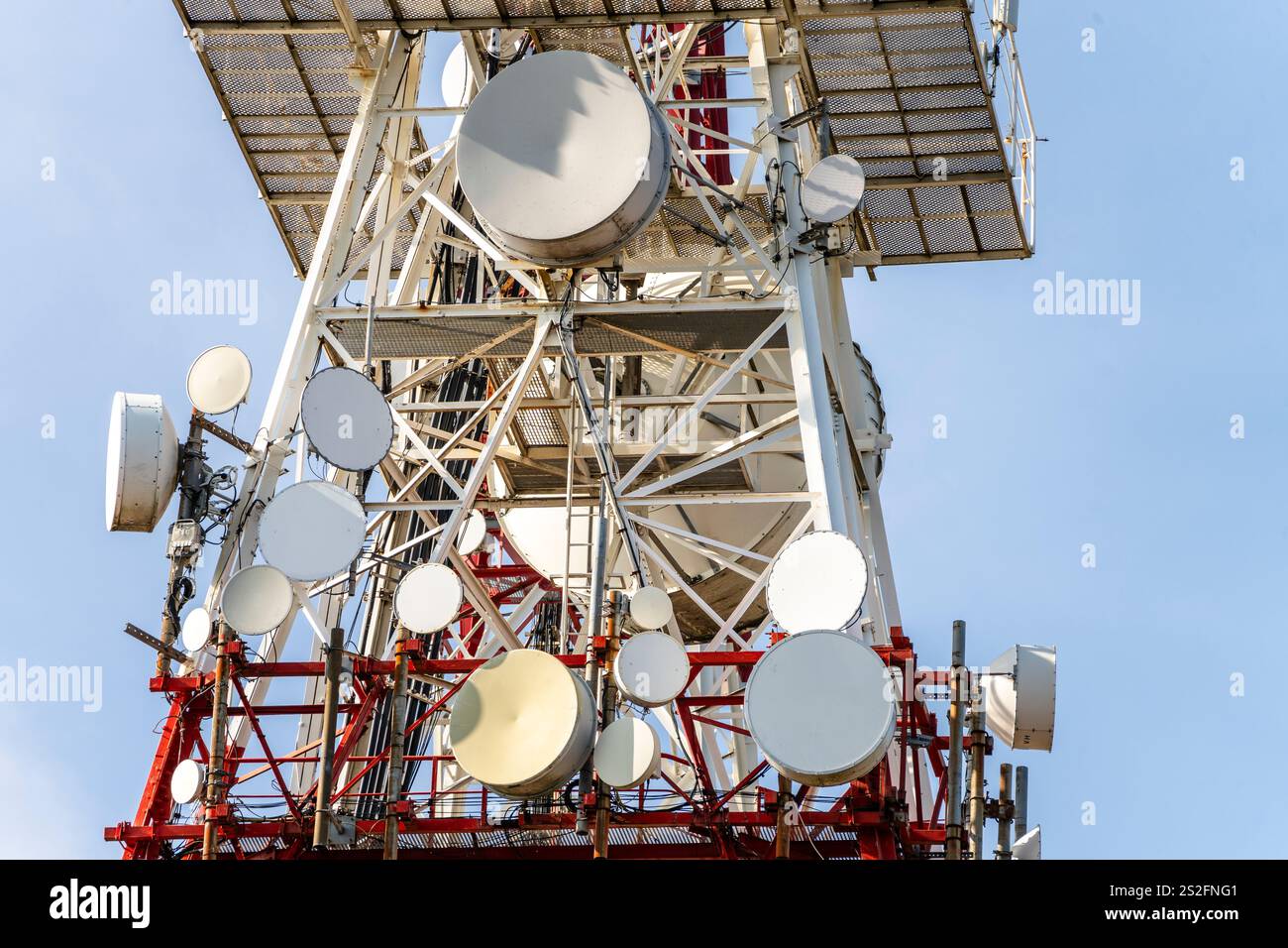 Radio Tower a Domaio, Moana - Galizia, Spagna Foto Stock