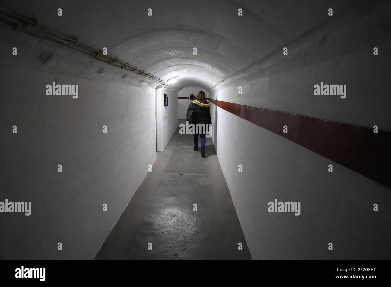 La linea Metaxas: Una rete di fortificazioni e tunnel sotterranei nella Grecia della seconda guerra mondiale Foto Stock