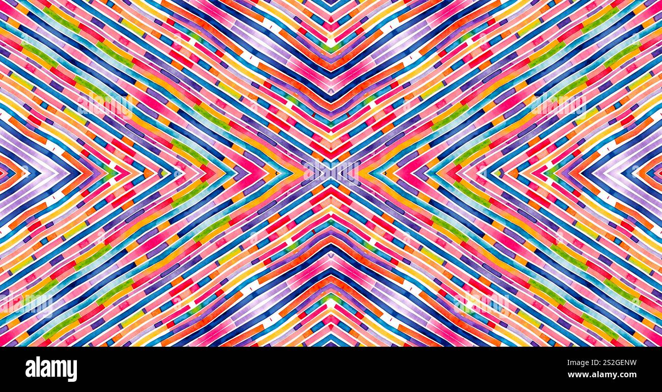 Motivo colorato composto da strisce multicolore, sfondo astratto per il design Foto Stock