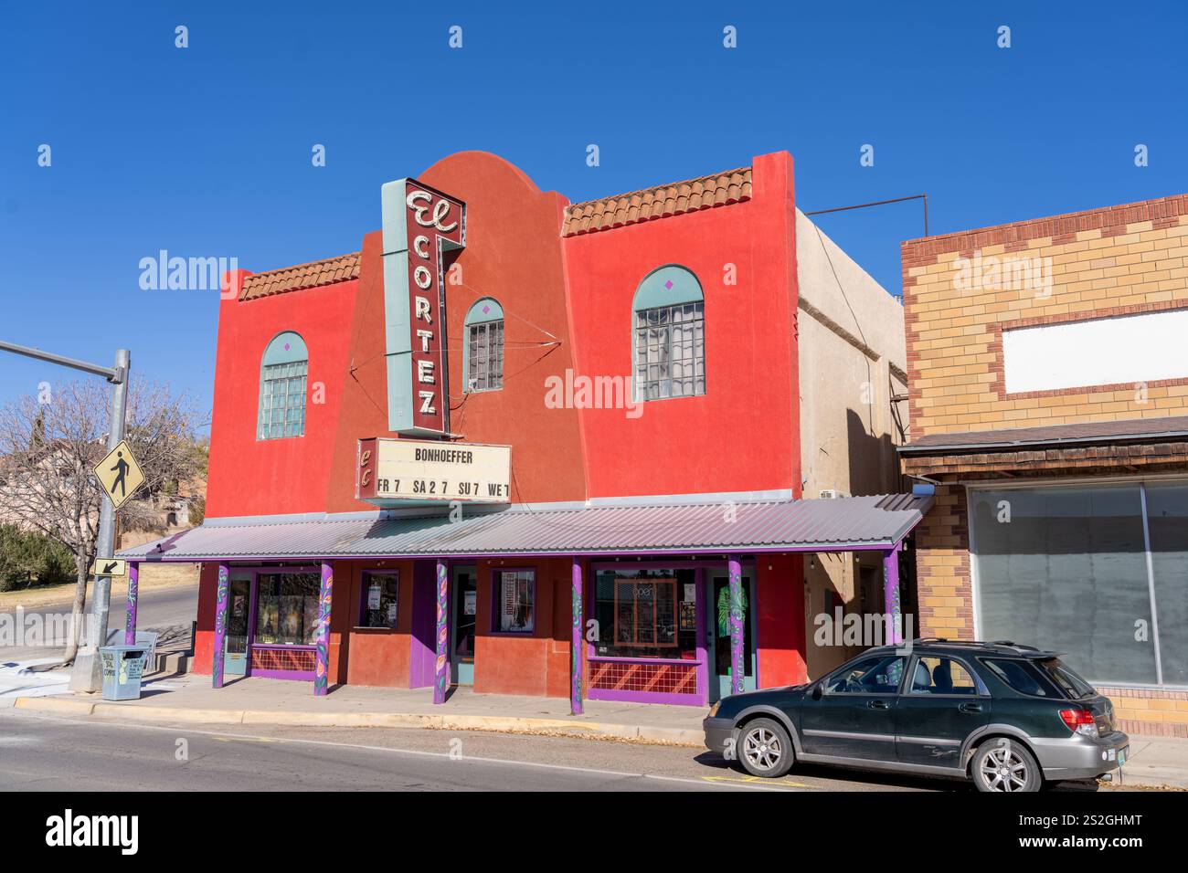 Truth or Consequences New Mexico - 8 dicembre 2024: Sede Music Theater in Truth or Consequences New Mexico in un edificio storico Foto Stock