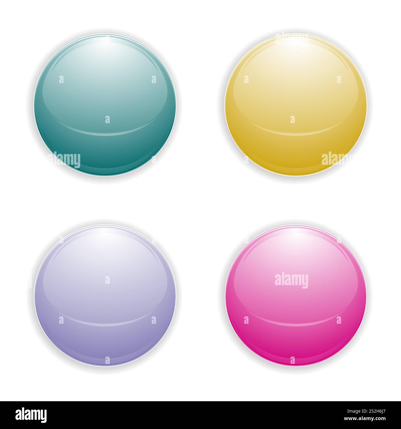Set di palline colorate su sfondo bianco Illustrazione Vettoriale