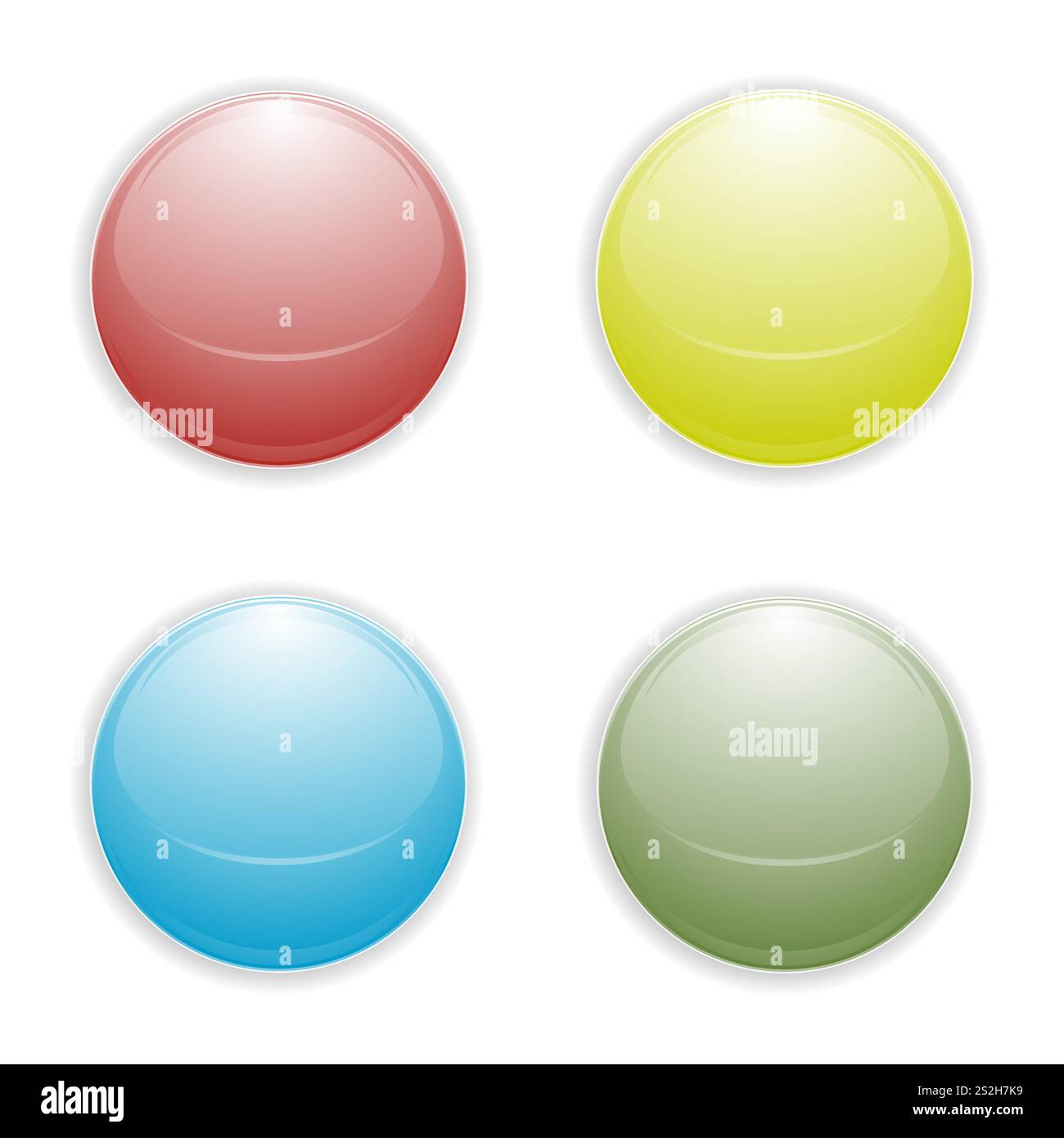 Set di palline colorate su sfondo bianco Illustrazione Vettoriale