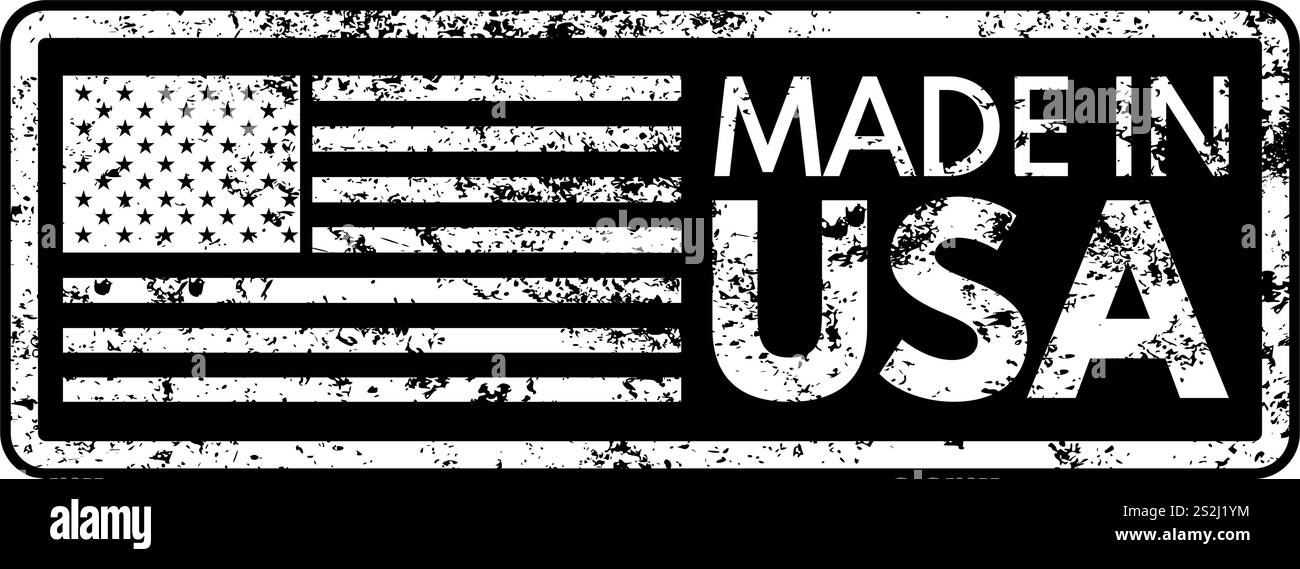 Prodotto negli Stati Uniti. Illustrazione Vettoriale
