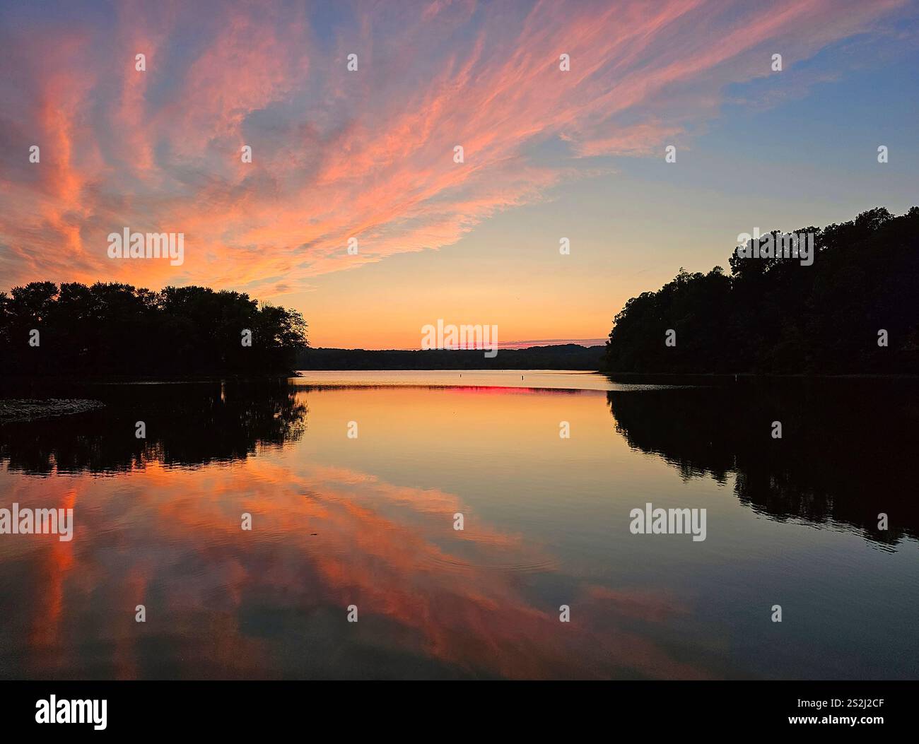 Tramonto a Bumpus Mills, sul fiume Tennessee, Tennessee Foto Stock