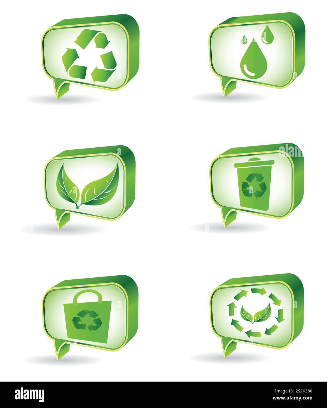 Set di icone ecologiche per le tue idee. EPS 10 Illustrazione Vettoriale