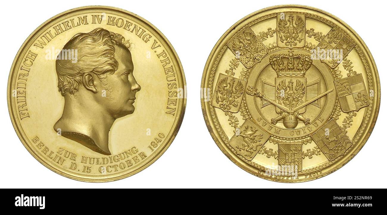 Fischer, Johann Karl und Christoph Carl Pfeuffer- Huldigung an Friedrich Wilhelm IV. A Berlino - Münzkabinett, Berlino - 5779637. Foto Stock