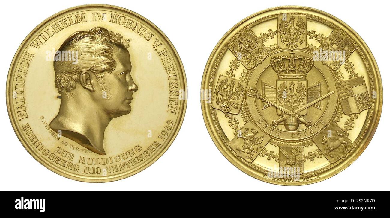 Fischer, Johann Karl und Christoph Carl Pfeuffer- Huldigung an Friedrich Wilhelm IV. A Berlino - Münzkabinett, Berlino - 5786876. Foto Stock