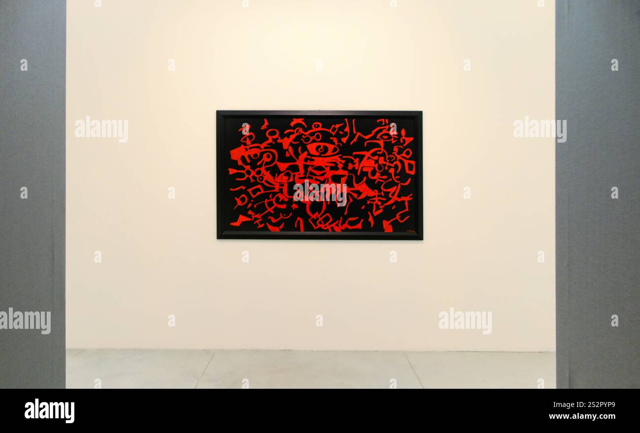 Venezia, Italia - 3 luglio 2022: Dipinti contemporanei esposti al Padiglione Centrale durante la 58th° esposizione Internazionale d'Arte della biennale di Venezia Foto Stock