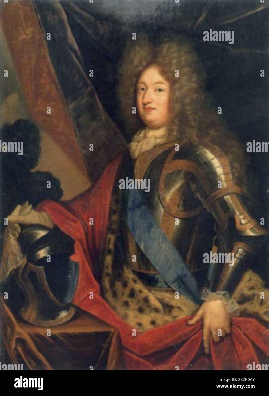 Seguace di Hyacinthe Rigaud - Ritratto di gentiluomo. Foto Stock