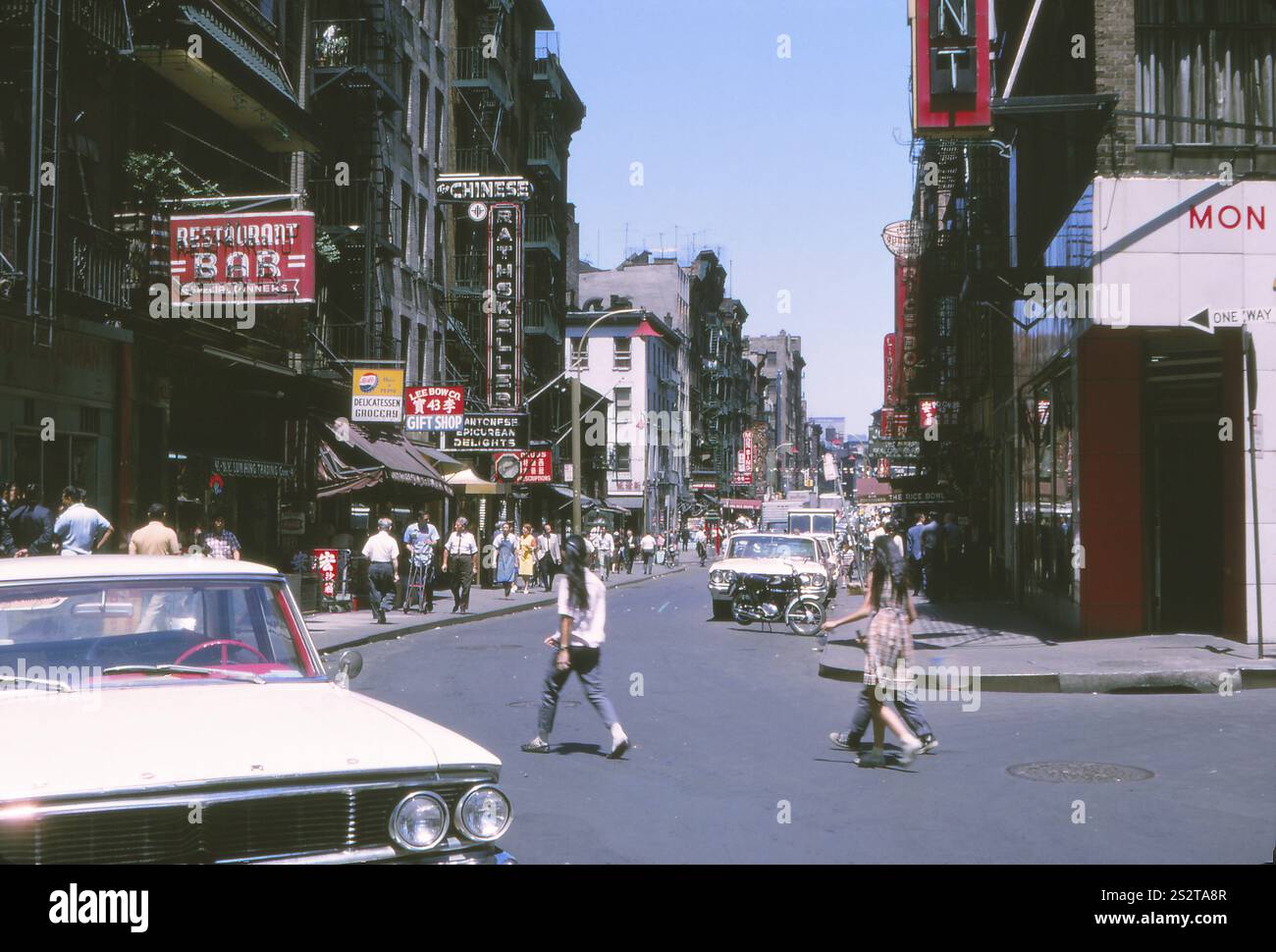 New York nel 1966, Manhattan, Chinatown Foto Stock