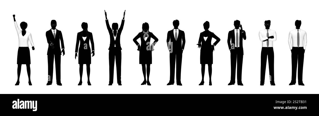 Immagine aziendale delle persone silhouette Foto Stock