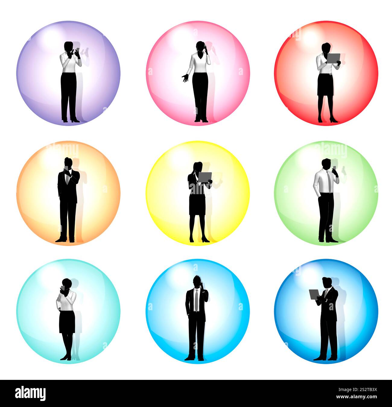 Icona immagine aziendale persona silhouette Foto Stock