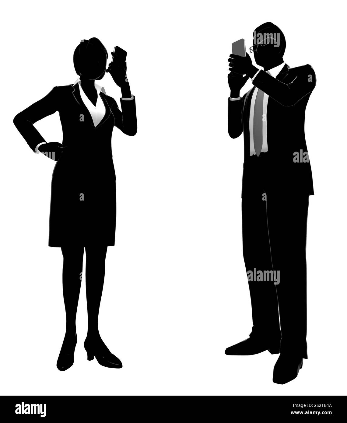 Immagine aziendale delle persone silhouette Foto Stock