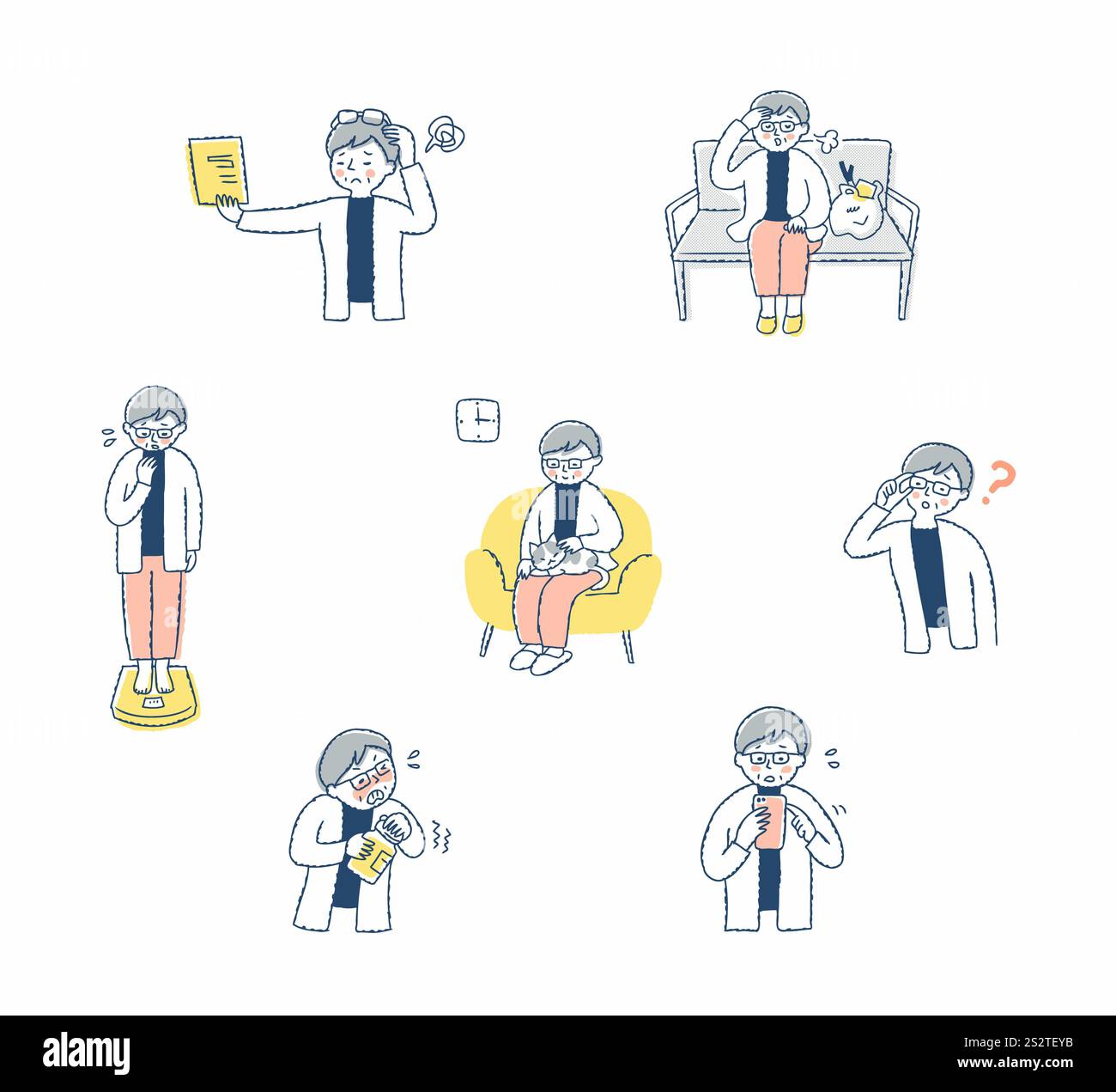 Flair vari sintomi impostati Foto Stock