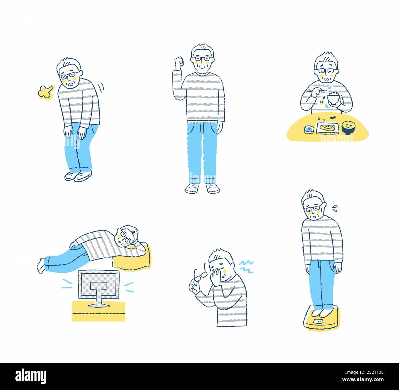 Flair vari sintomi impostati Foto Stock