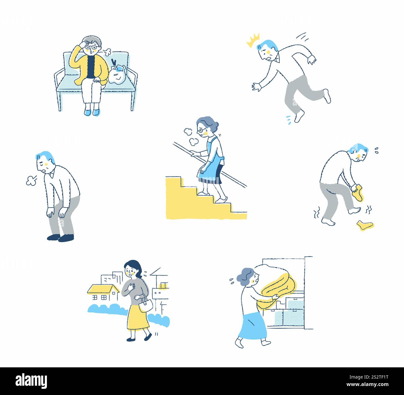 Flair vari sintomi impostati Foto Stock