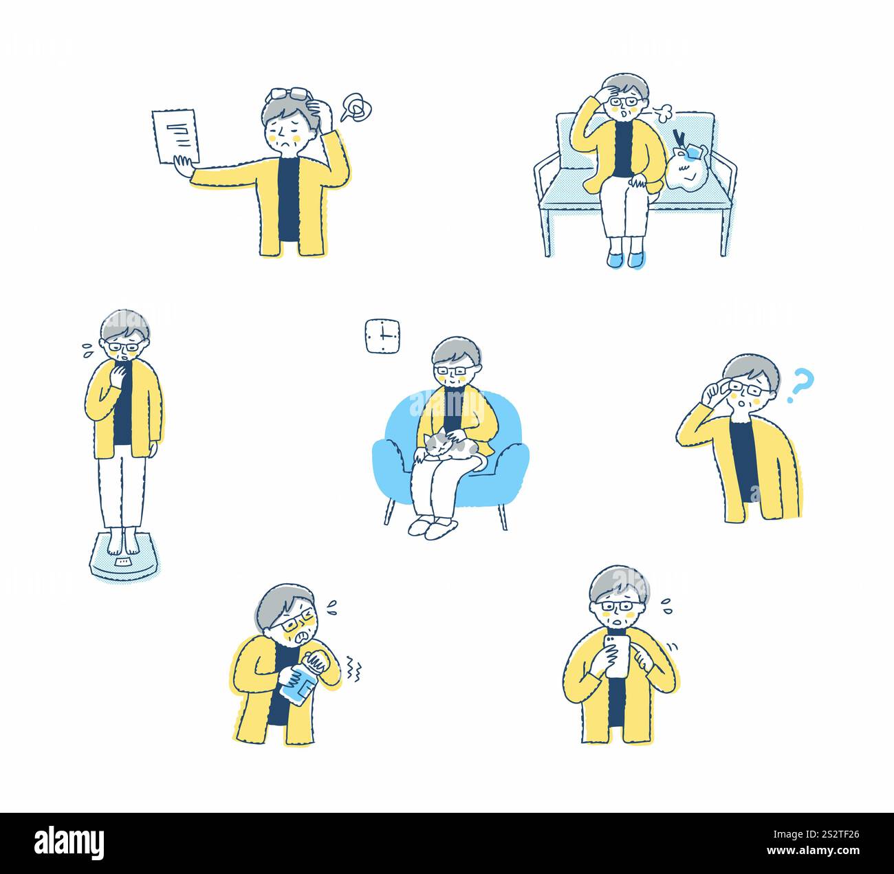 Flair vari sintomi impostati Foto Stock