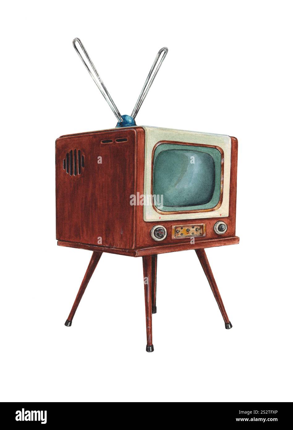 Retro TV Foto Stock