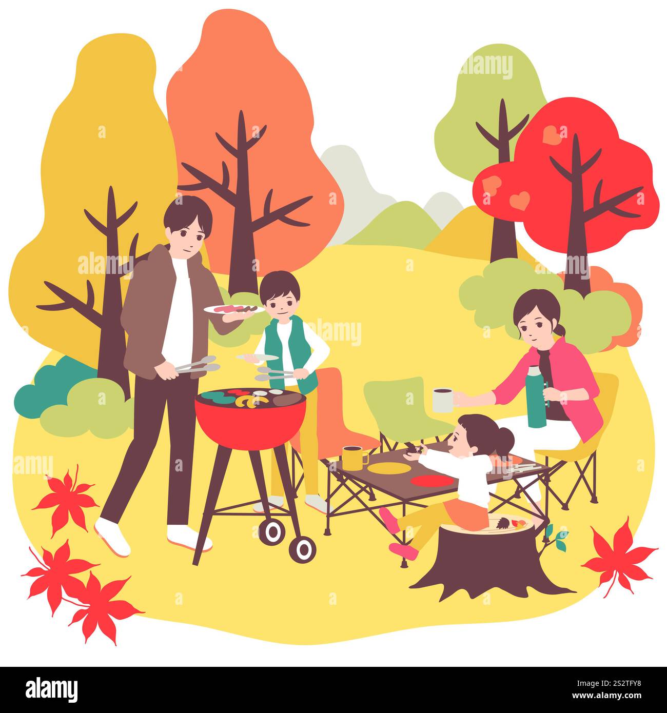 Barbecue di famiglia Foto Stock