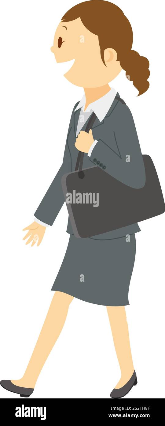 Nuova dipendente donna in tuta Foto Stock