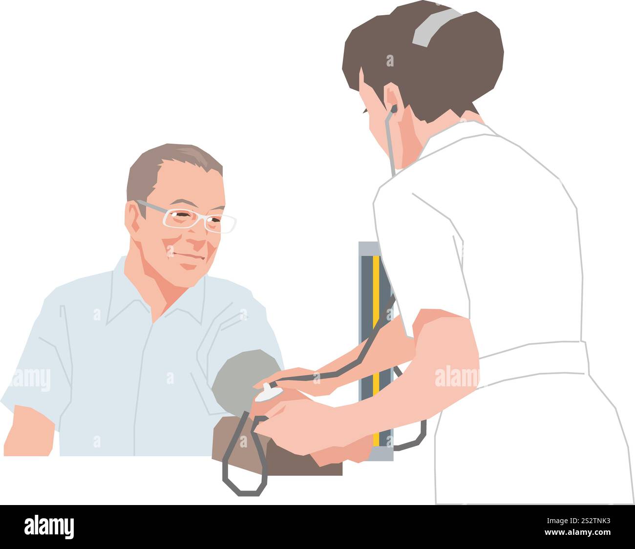 Uomini anziani attivi sottoposti a controlli sanitari Foto Stock