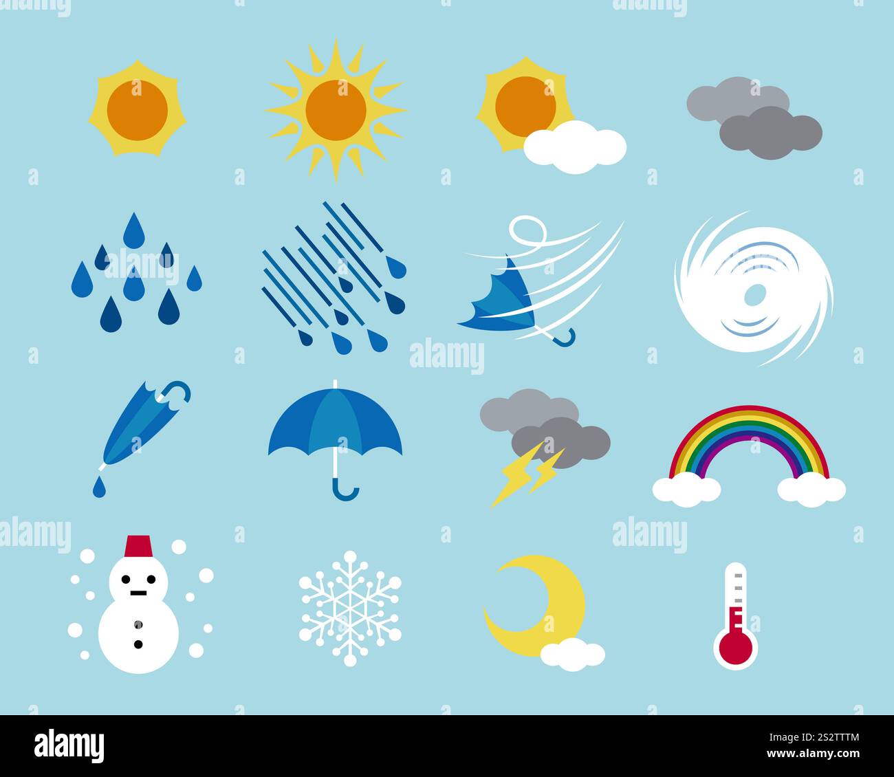 Meteo icona impostare Foto Stock