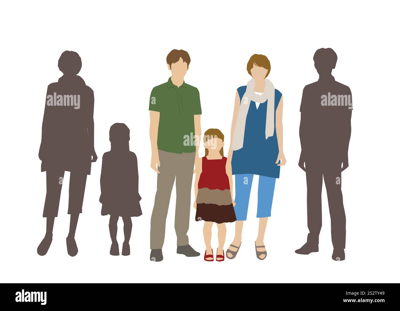 Padre, madre e figlia Foto Stock