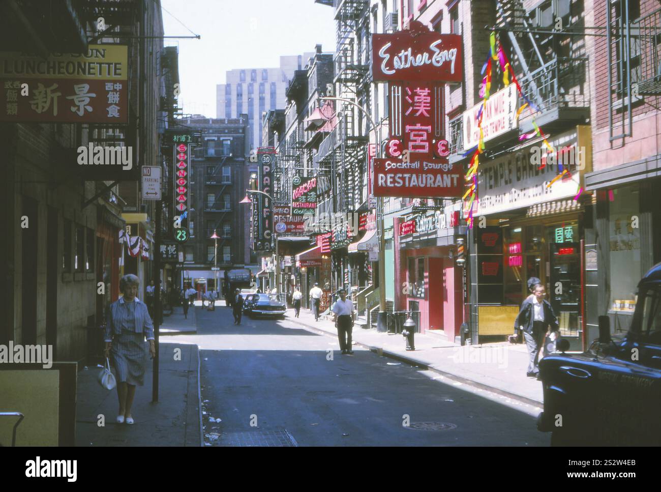 New York nel 1966, Manhattan, Chinatown Foto Stock