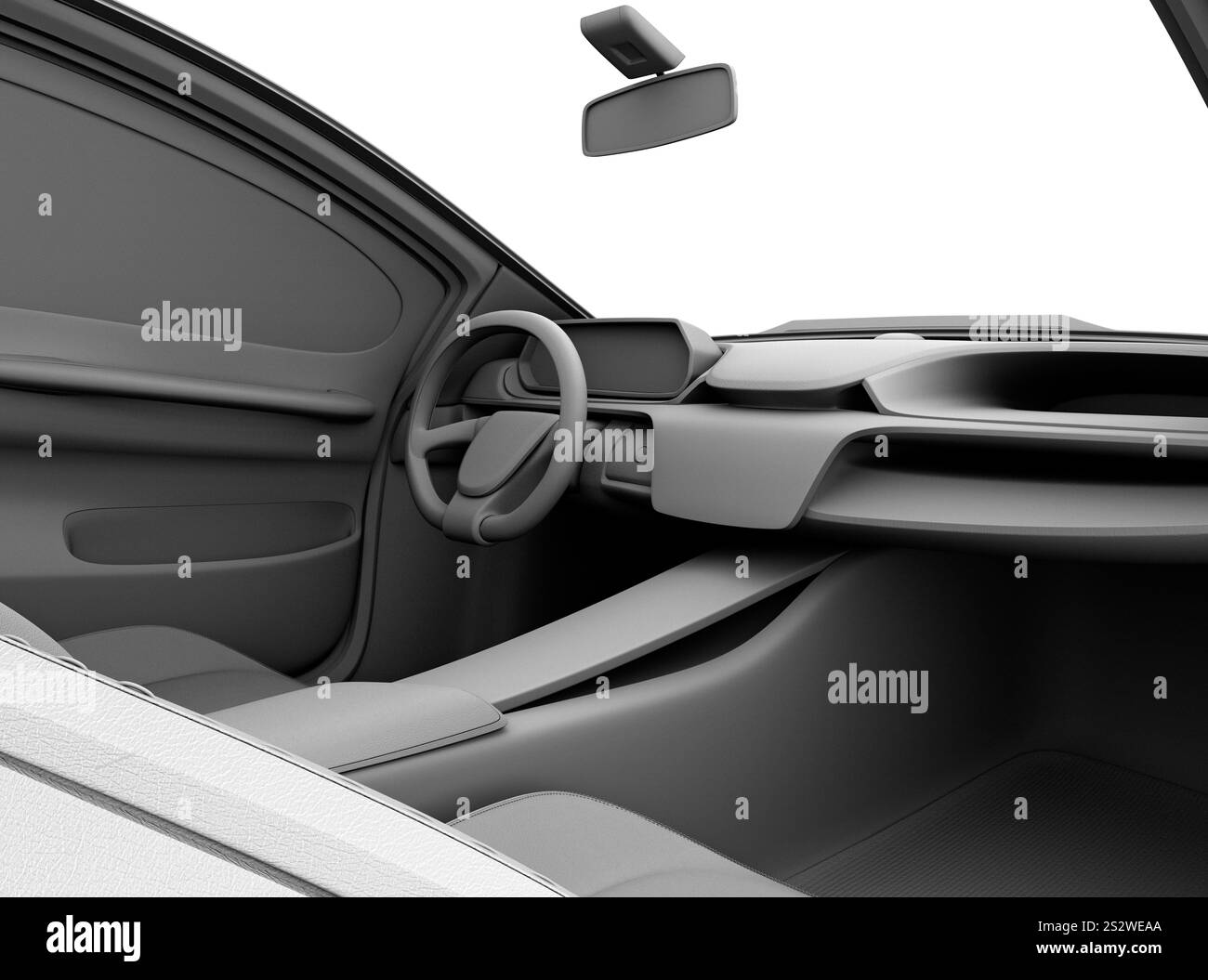 Immagine ombreggiata grigia del sedile di guida Foto Stock