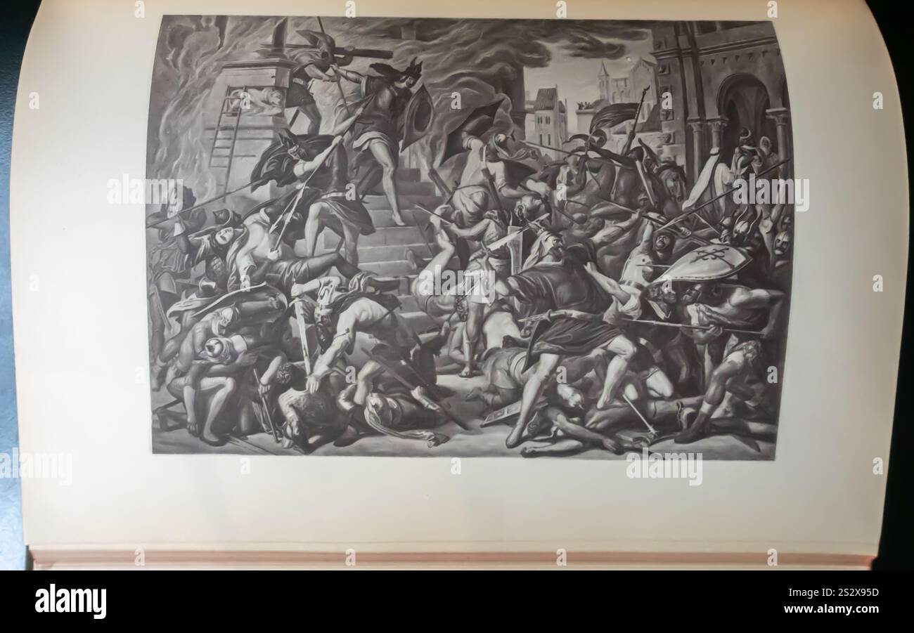 Illustrazione del capitolo/canzone 35 Das Nibelungenlied Fur Das Deutsche Haus, 1892 (Stoccarda, Paul Neff) Foto Stock