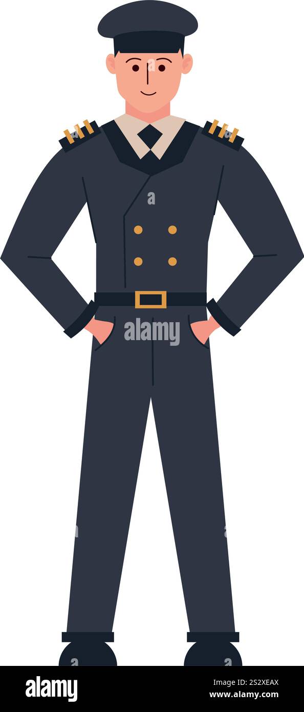 ufficiale della marina Illustrazione Vettoriale