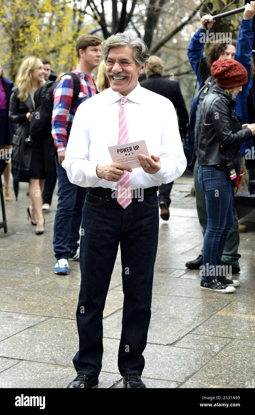 Geraldo Rivera sul set di "Celebrity Apprentice" a New York City - 8 aprile 2014 Foto Stock